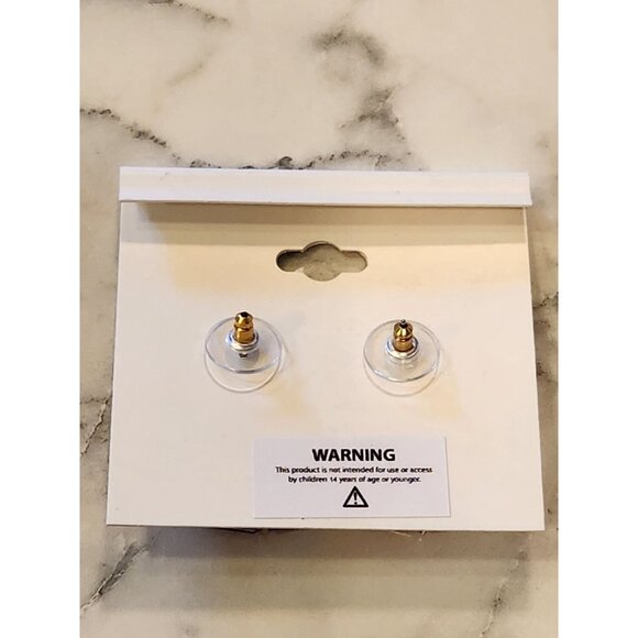 Dana Buchman Gold-Tone Drop Earrings With Red Gemstone & Rhinestone Accents - Picture 3 of 5